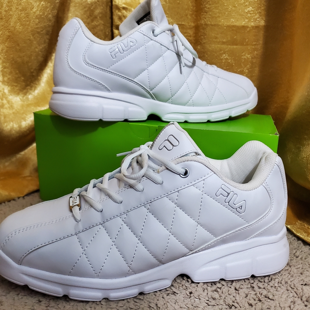 Fila Men’s White Sneakers – Size 12 – Excellent Condition